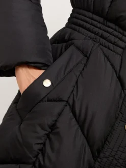 Lipsy Black Petite Longline Double Layer Padded Coat