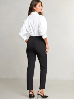Lipsy Black Petite Tailored Tapered Trousers