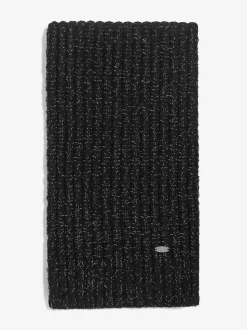 Lipsy Black Shimmer Ribbed Scarf