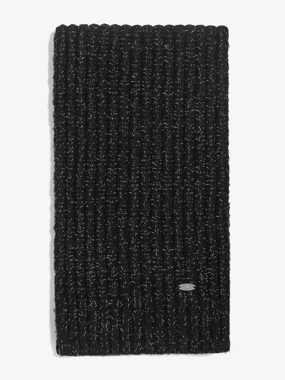 Lipsy Black Shimmer Ribbed Scarf
