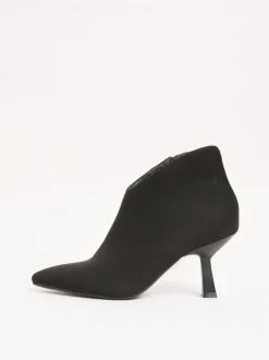 Lipsy Black Standard fit Faux Suede Low Heel Ankle Kitten Heels