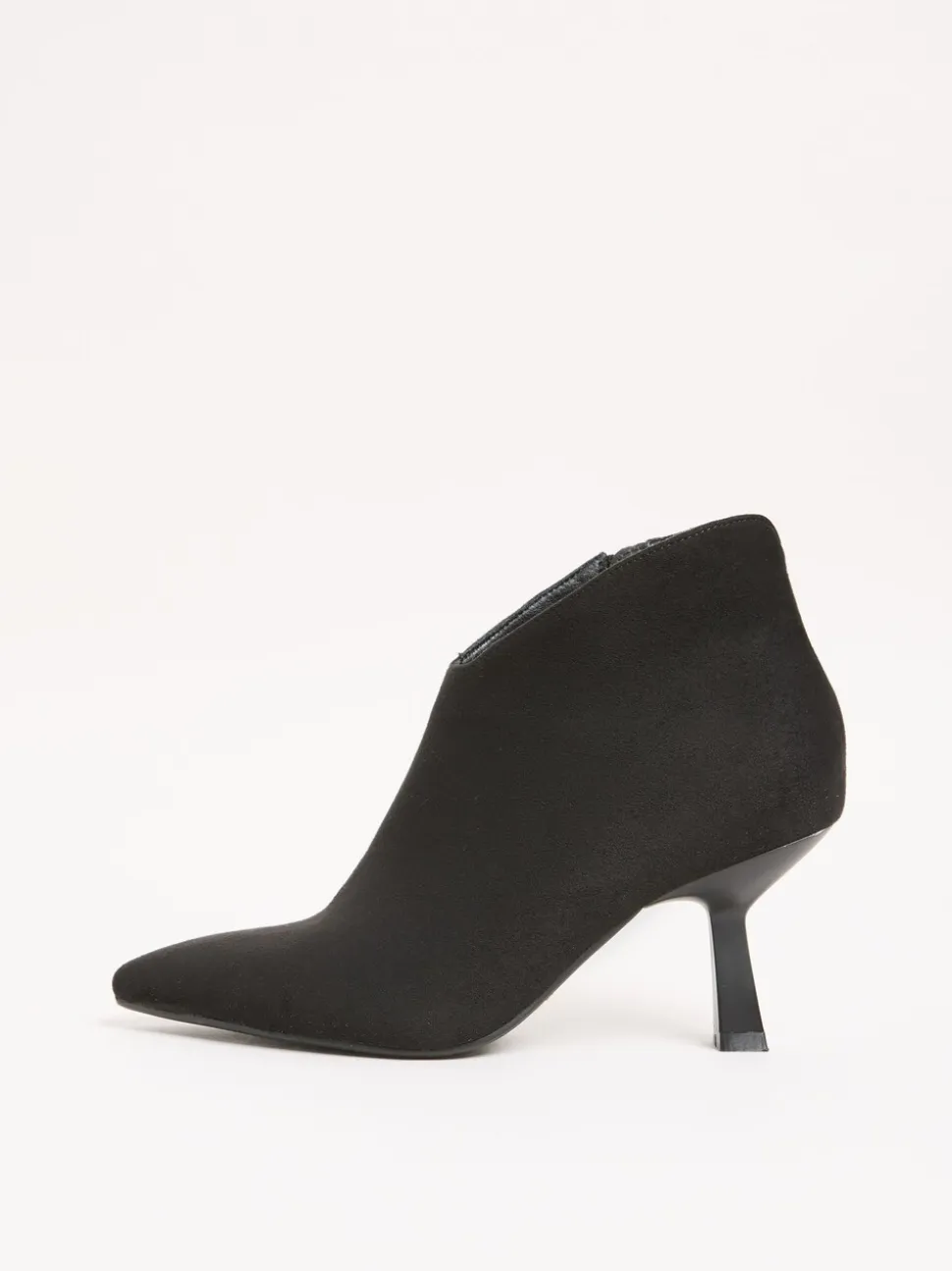 Lipsy Black Standard fit Faux Suede Low Heel Ankle Kitten Heels