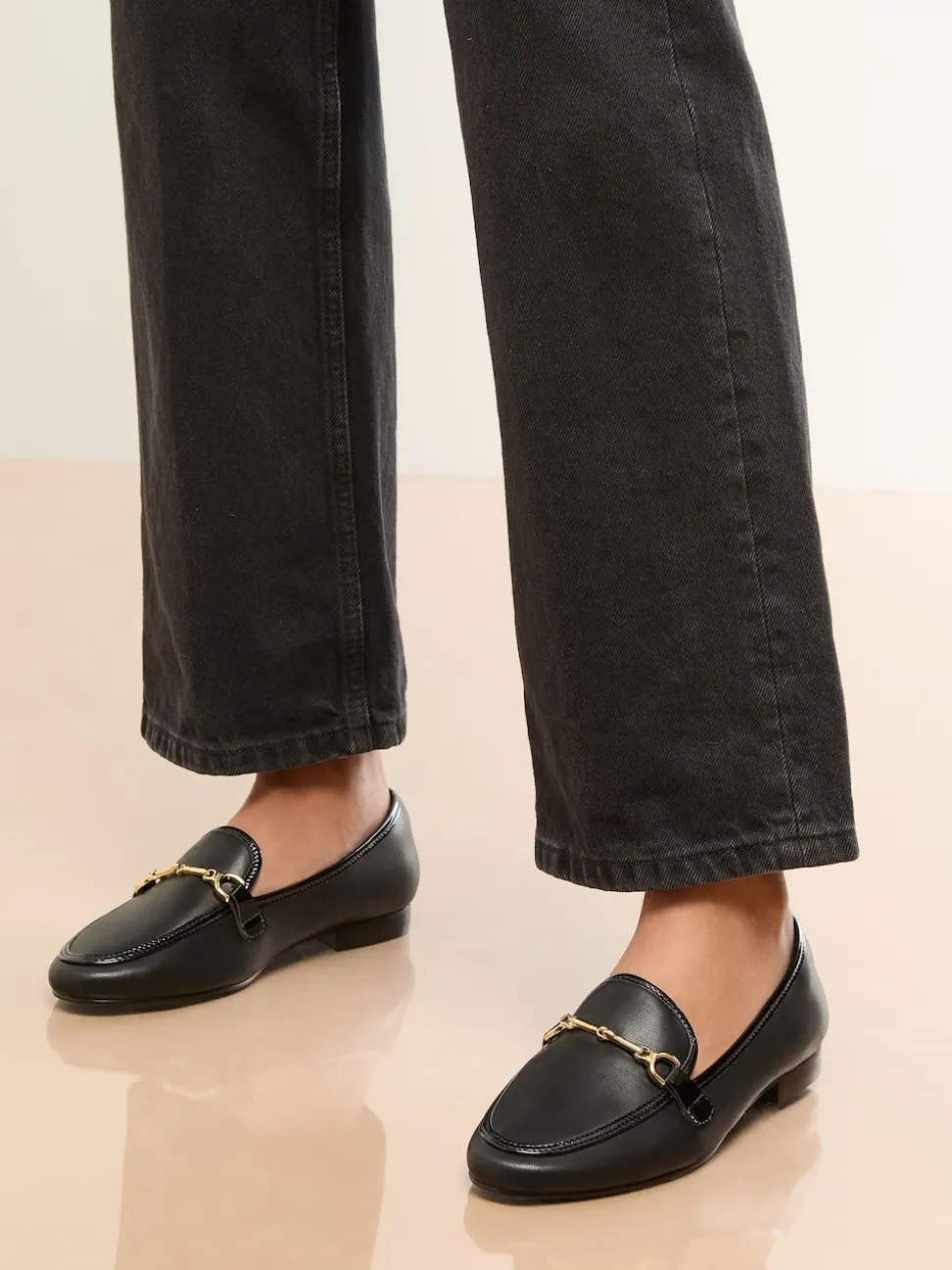 Lipsy Black Standard Fit Snaffle Faux Leather Loafers