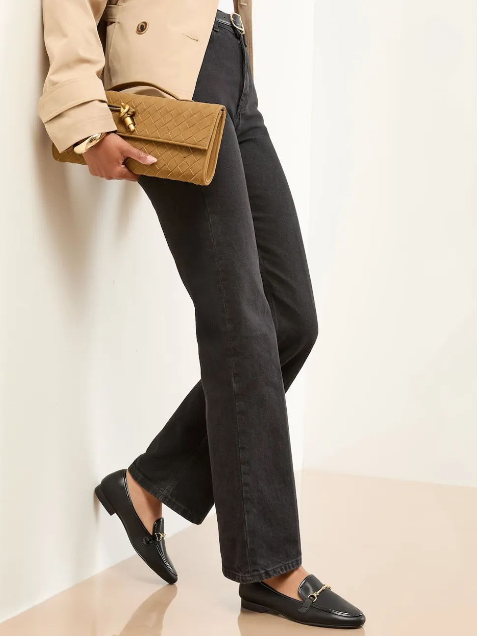 Lipsy Black Standard Fit Snaffle Faux Leather Loafers