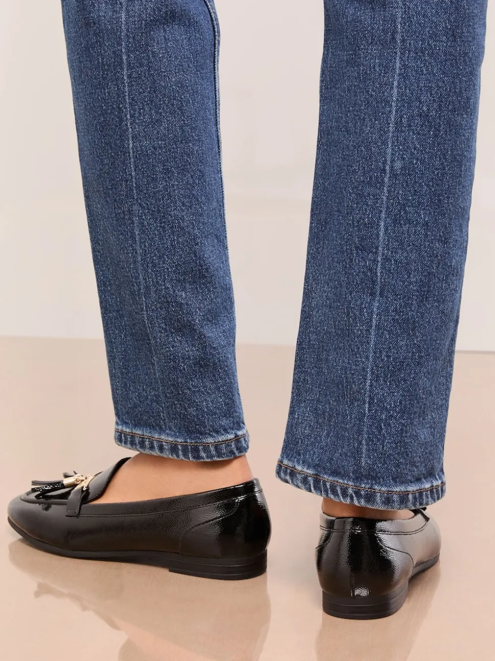 Lipsy Black Standard Fit Almond Toe Tassel Workwear Loafers