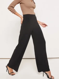 Lipsy Black Tall High Waist Wide Leg Trousers