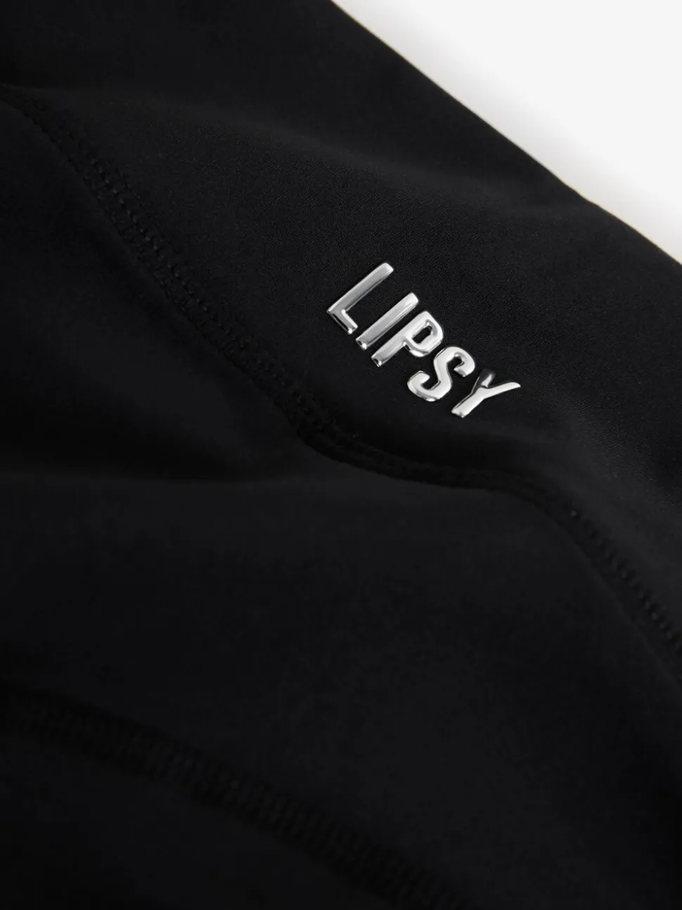 Lipsy Black Tipped Cross-Over Waist Leggings