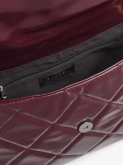 Lipsy Burgundy Red Quilted Chain Shoulder Bag