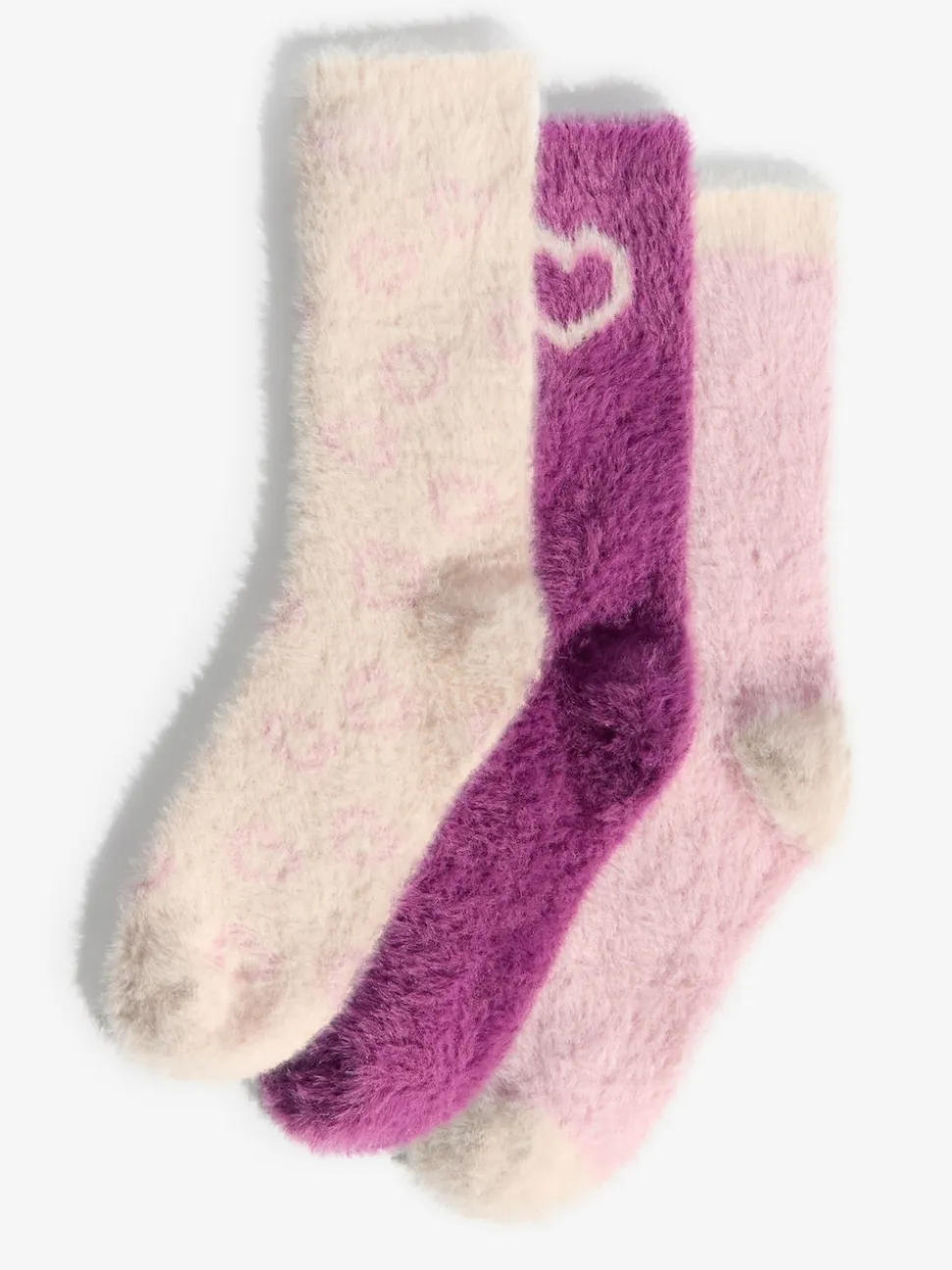 Lipsy Burgundy/Pink Super Soft Cosy Socks 3 Pack