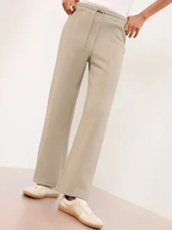 Lipsy Cream Wide Leg Sweat Joggers