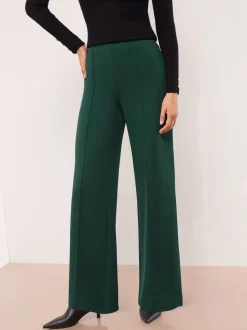 Lipsy Green High Waist Wide Leg Trousers