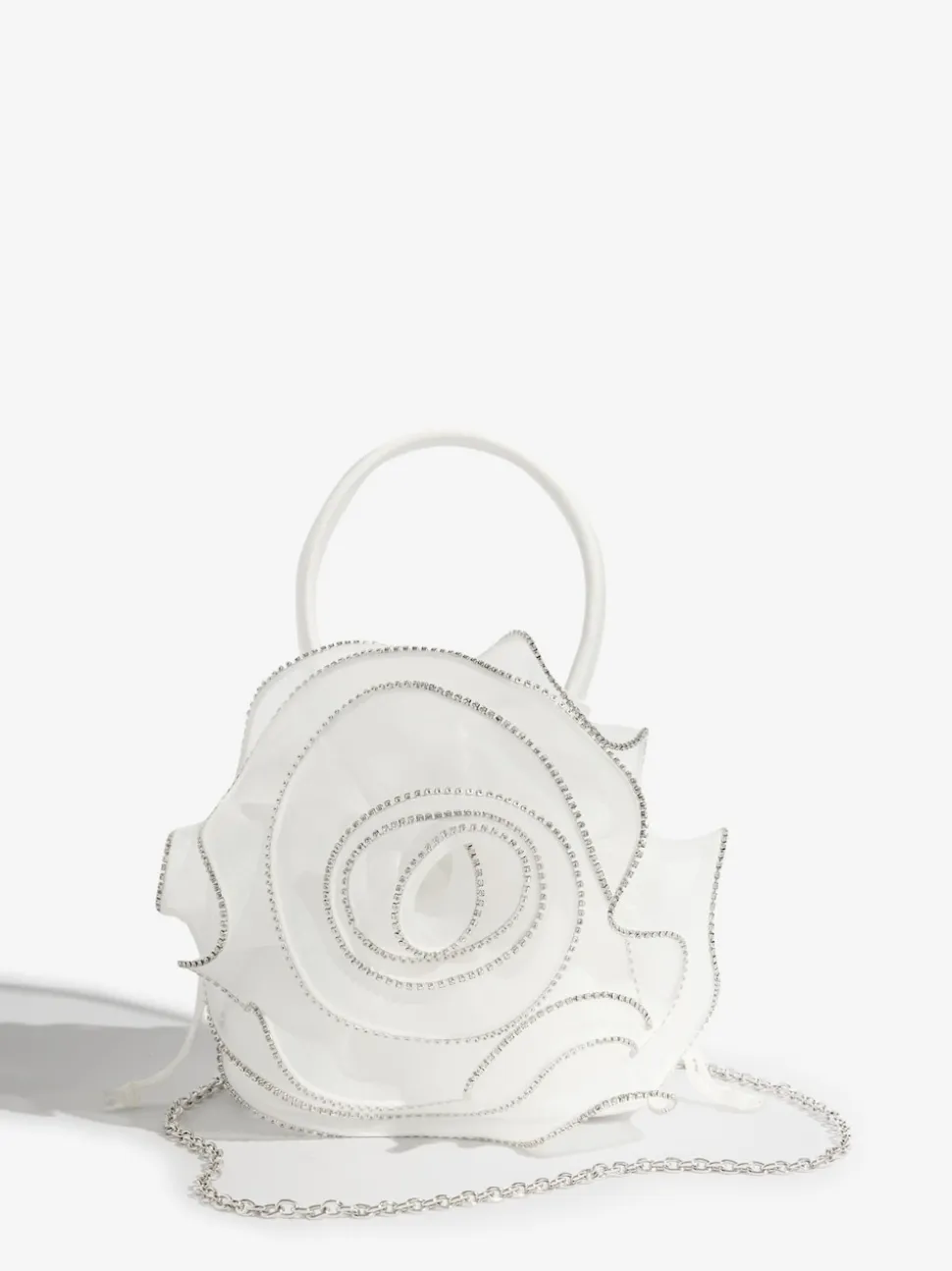 Lipsy Ivory Bridal Embellished Rose Top Handle Bag