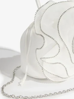 Lipsy Ivory Bridal Embellished Rose Top Handle Bag