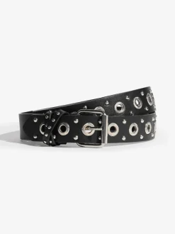 Lipsy Leopard Print and Studded Belts 2 Pack