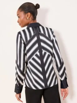 Lipsy Monochrome Stripe Shirt
