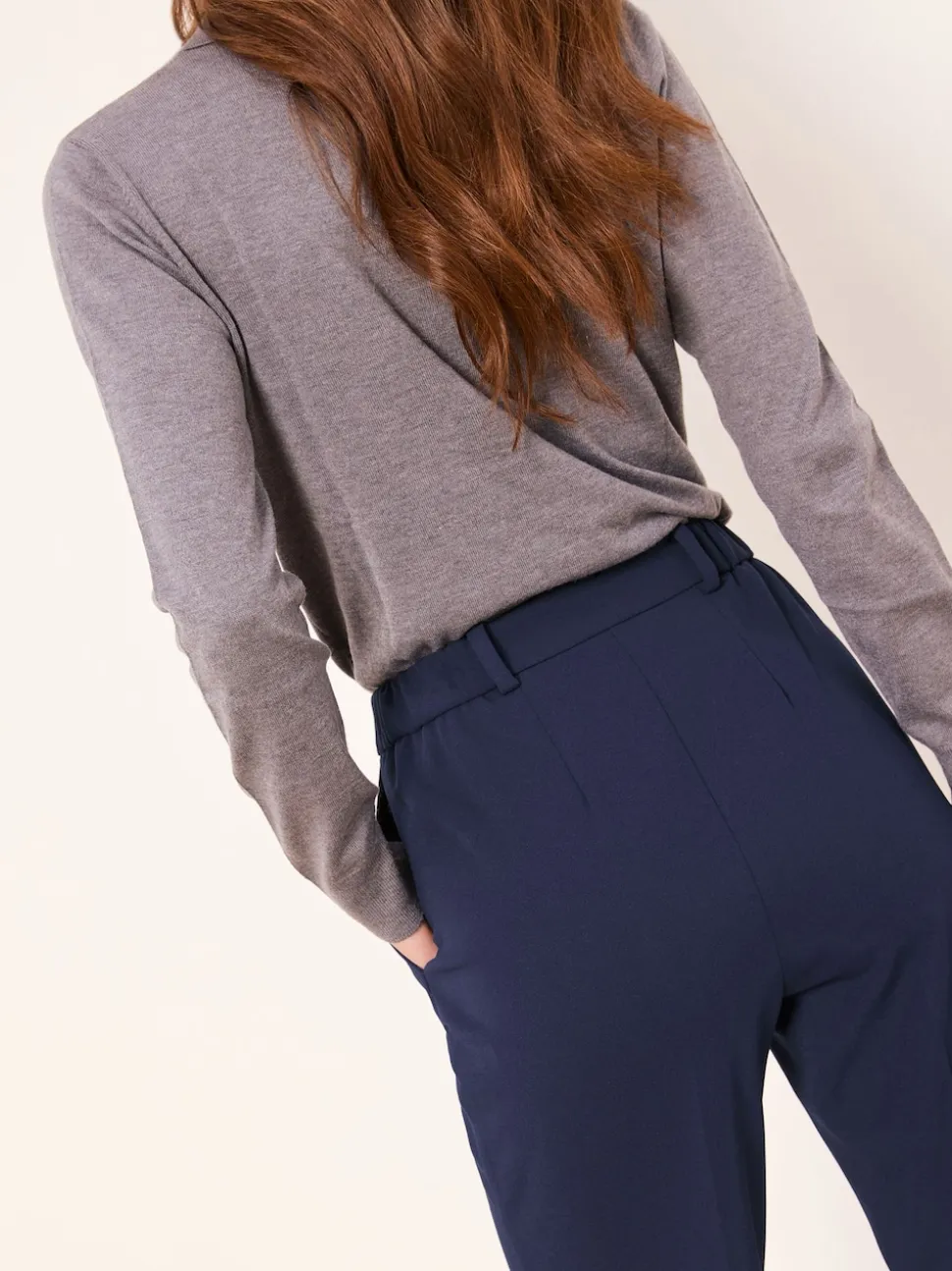 Lipsy Navy Blue Petite Tailored Tapered Trousers