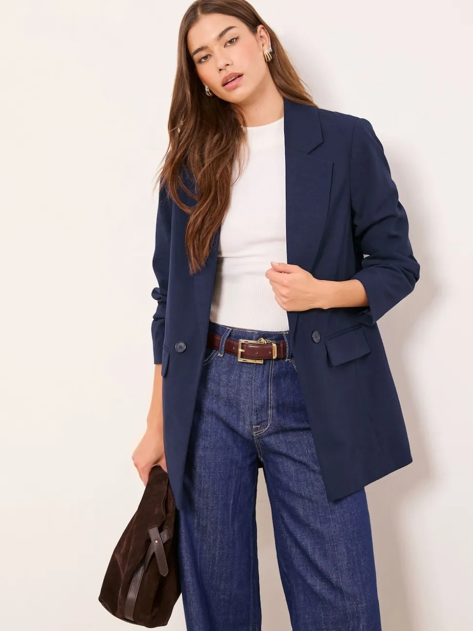 Lipsy Navy Blue Relaxed Blazer