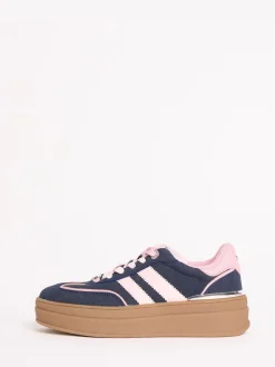 Lipsy Navy Faux Suede Chunky Platform Sports Trainer