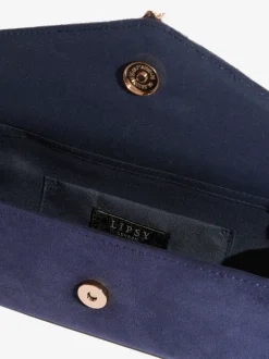 Lipsy Navy Floral Trim Clutch Bag