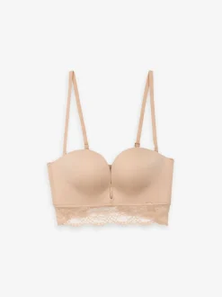 Lipsy Praline Lace Plunge Strapless Bra