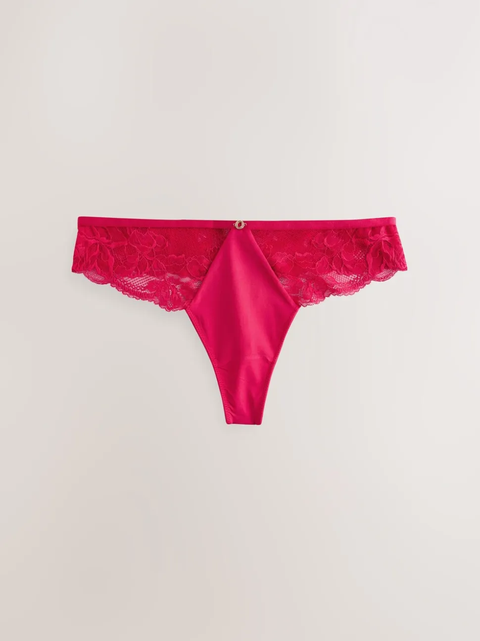 Lipsy Red Thong Lace Knickers