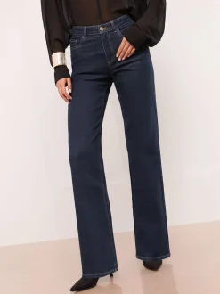 Lipsy Rinse Blue Petite Wide Leg Jeans