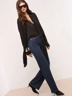 Lipsy Rinse Blue Petite Wide Leg Jeans