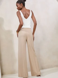 Lipsy Stone High Waist Wide Leg Trousers