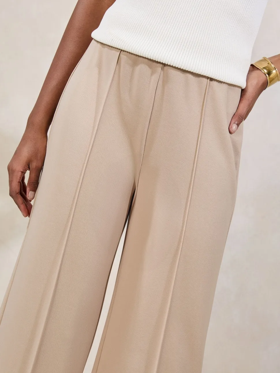 Lipsy Stone High Waist Wide Leg Trousers