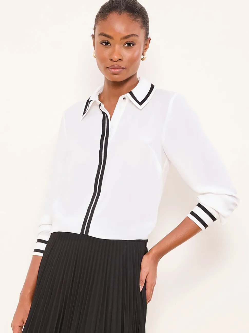 Lipsy White Tipped Shirt