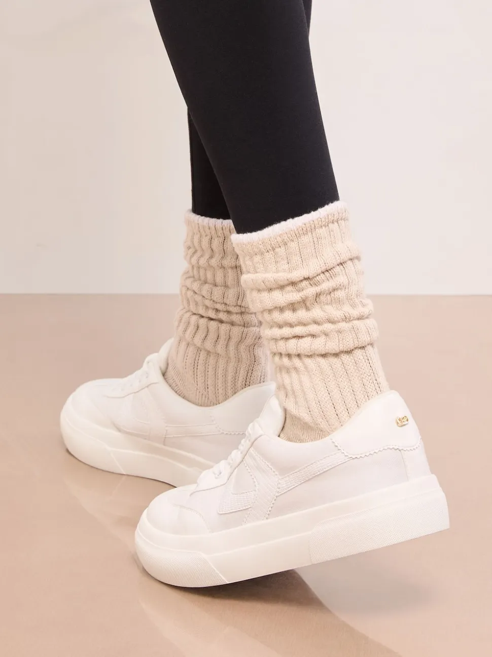 Lipsy White Wide Fit Chunky Canvas Lace Up Sports Trainers