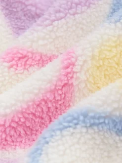 Little Bird by Jools Oliver Multi Heart Colourblock Borg Fleece