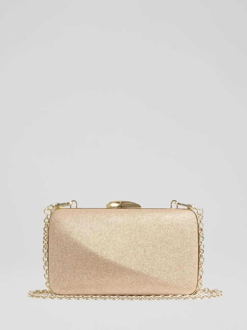 LK Bennett Metallic Charlotte Glitter Old Box Clutch Bag