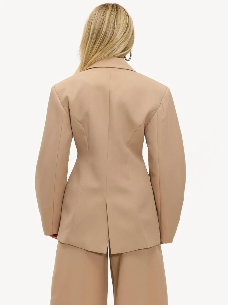 LOAVIES Statement Shoulder Talk To Me Brown Blazer