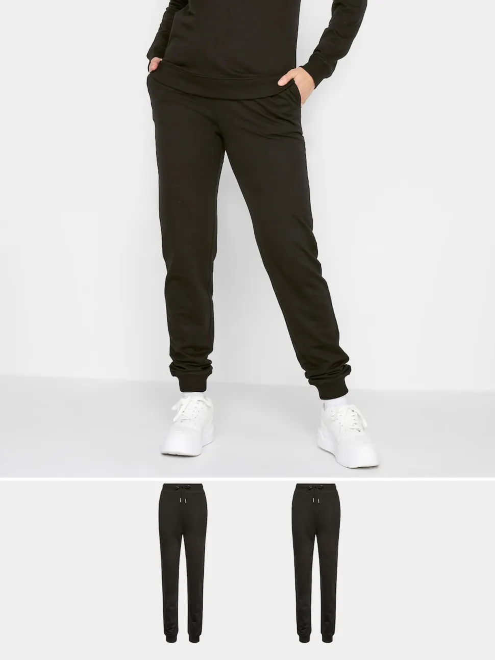 Long Tall Sally Black 2 Pack Basic Joggers