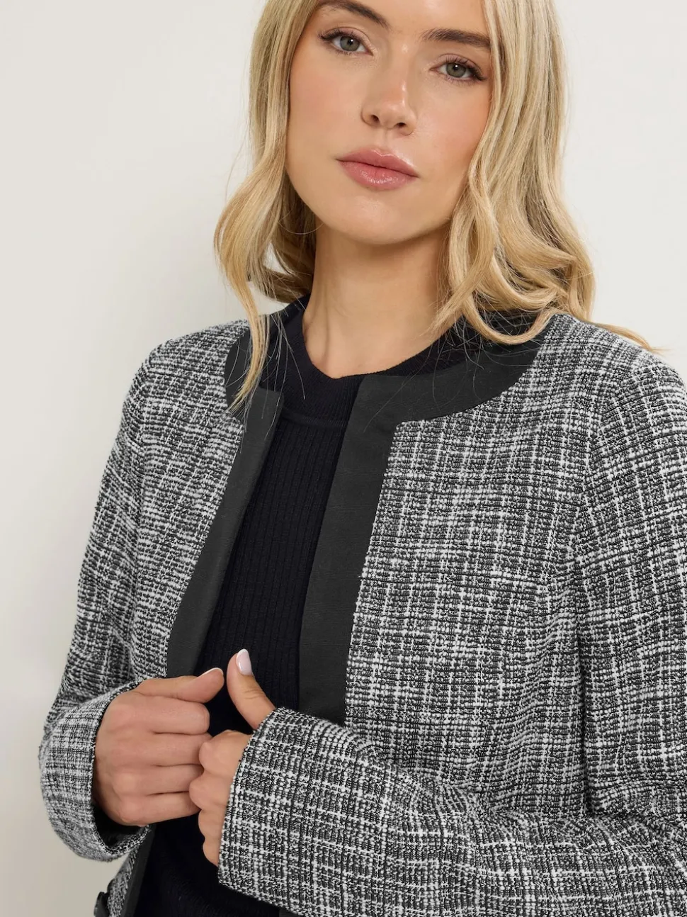 Long Tall Sally Black Boucle Jacket