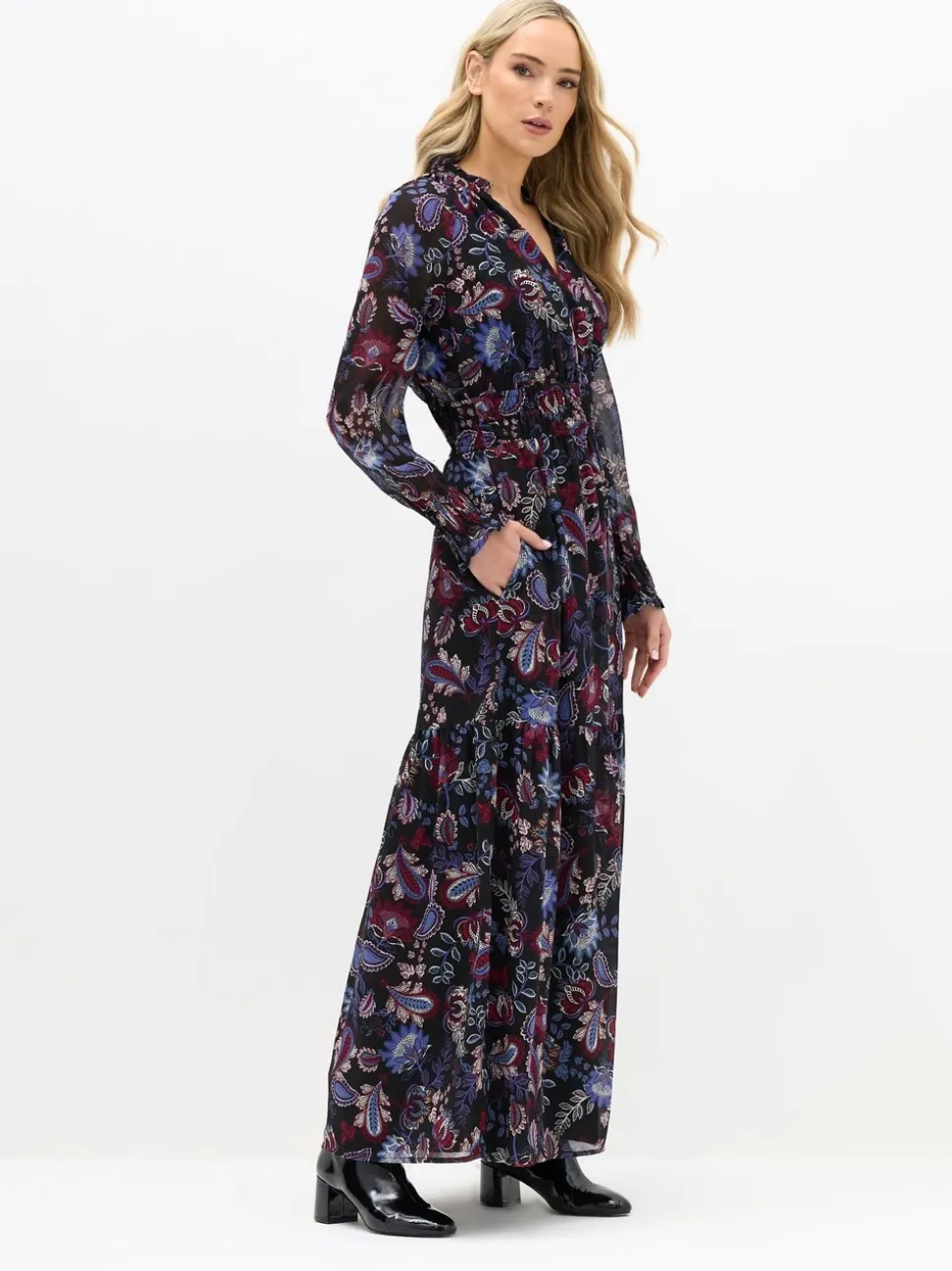 Long Tall Sally Black Chiffon Dress