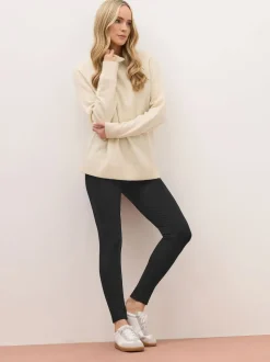 Long Tall Sally Black Cotton Stretch Leggings