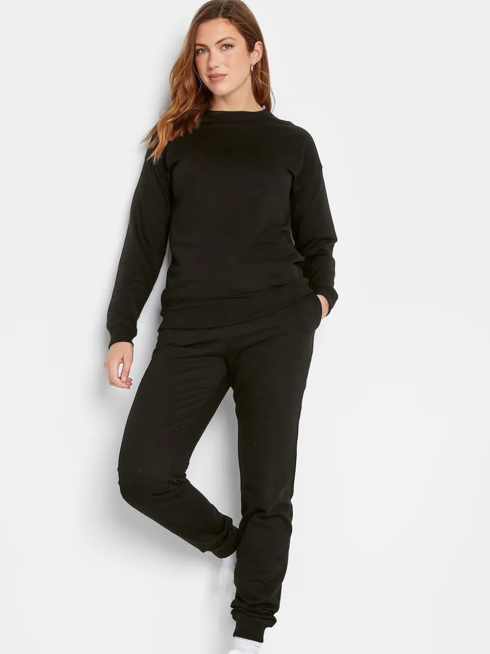 Long Tall Sally Black Cuffed Drawstring Joggers