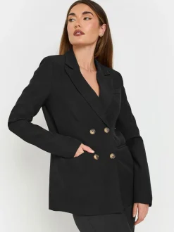 Long Tall Sally Black Double Breasted Jacket