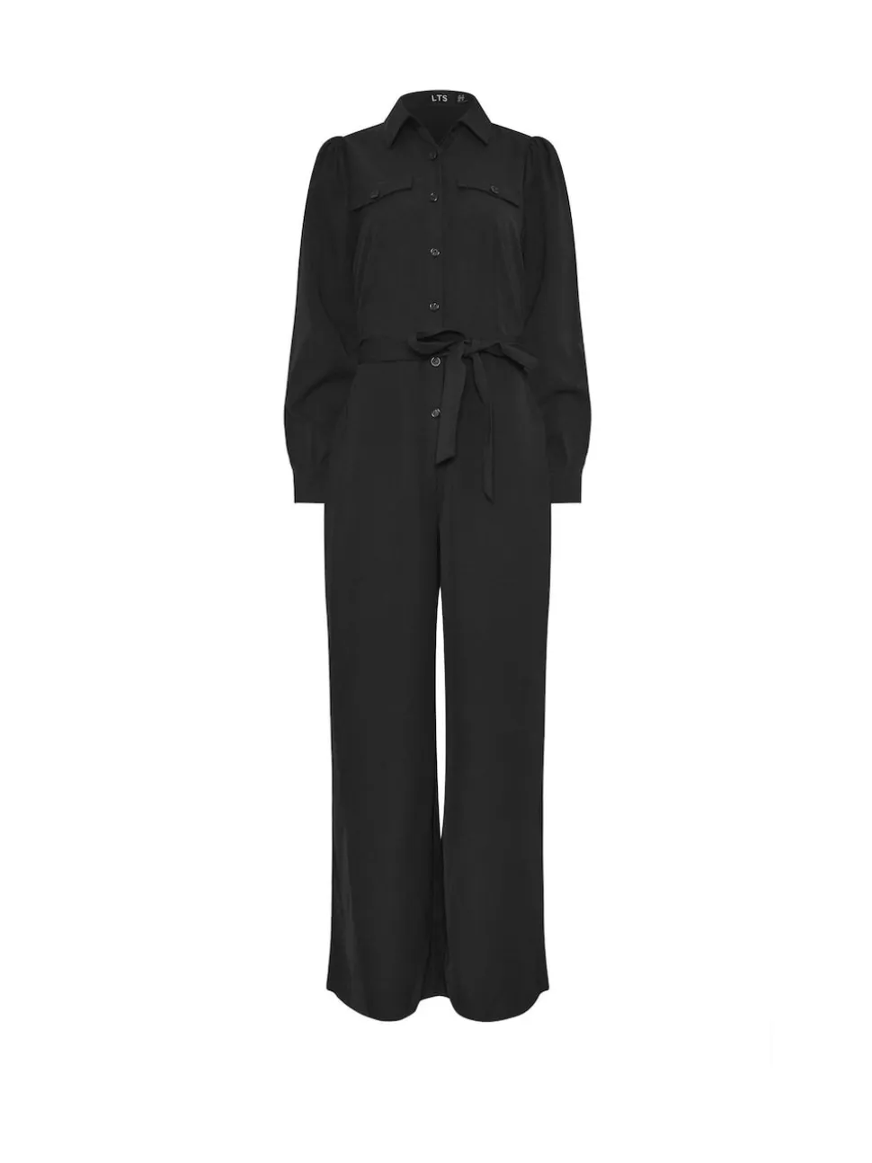 Long Tall Sally Black Long Sleeve Button Jumpsuit