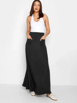Long Tall Sally Black Maxi Fit And Flare Skirt