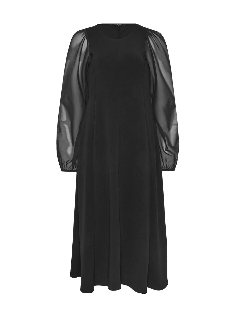 Long Tall Sally Black Mesh Sleeve Corset Midi Dress