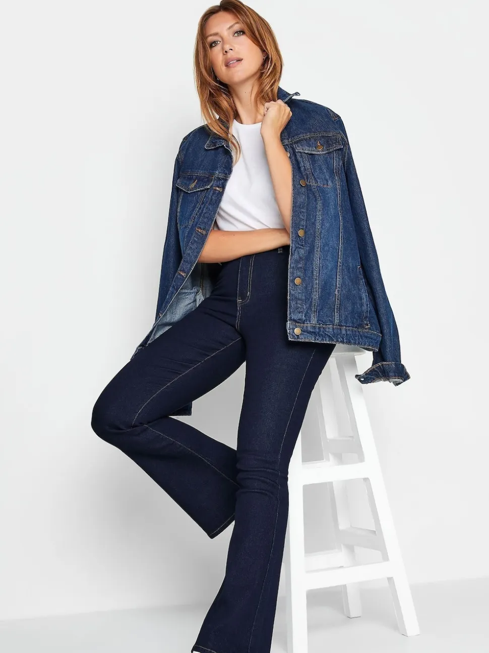 Long Tall Sally Blue Denim Kickflare Jeans