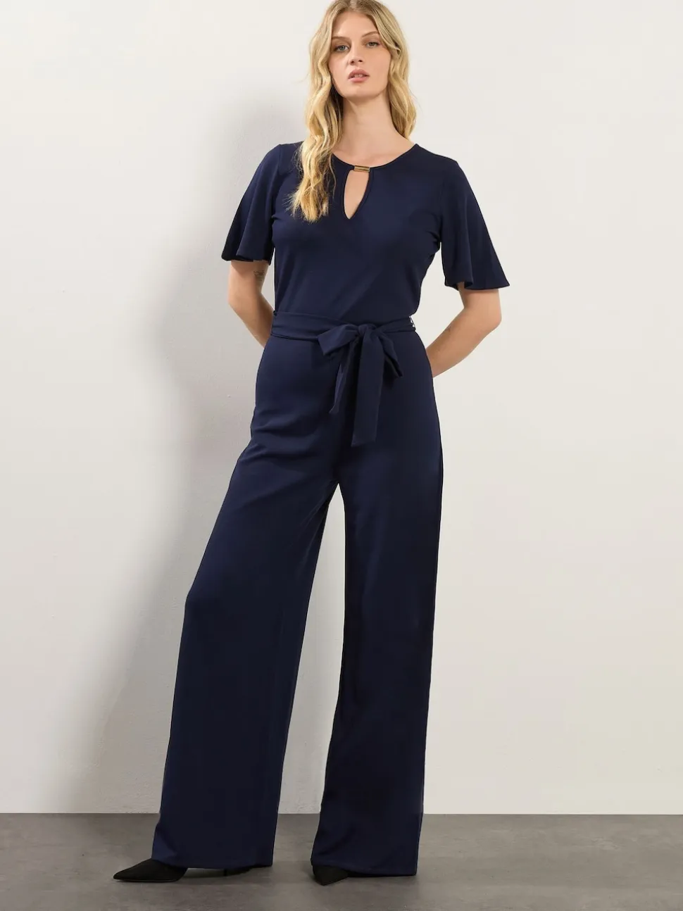 Long Tall Sally Blue Keyhole Jumpsuit