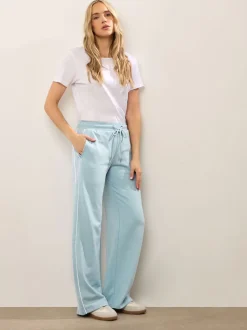 Long Tall Sally Blue Piped Wide Leg Joggers