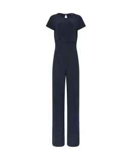 Long Tall Sally Blue Twist Front ITY Jumpsuit