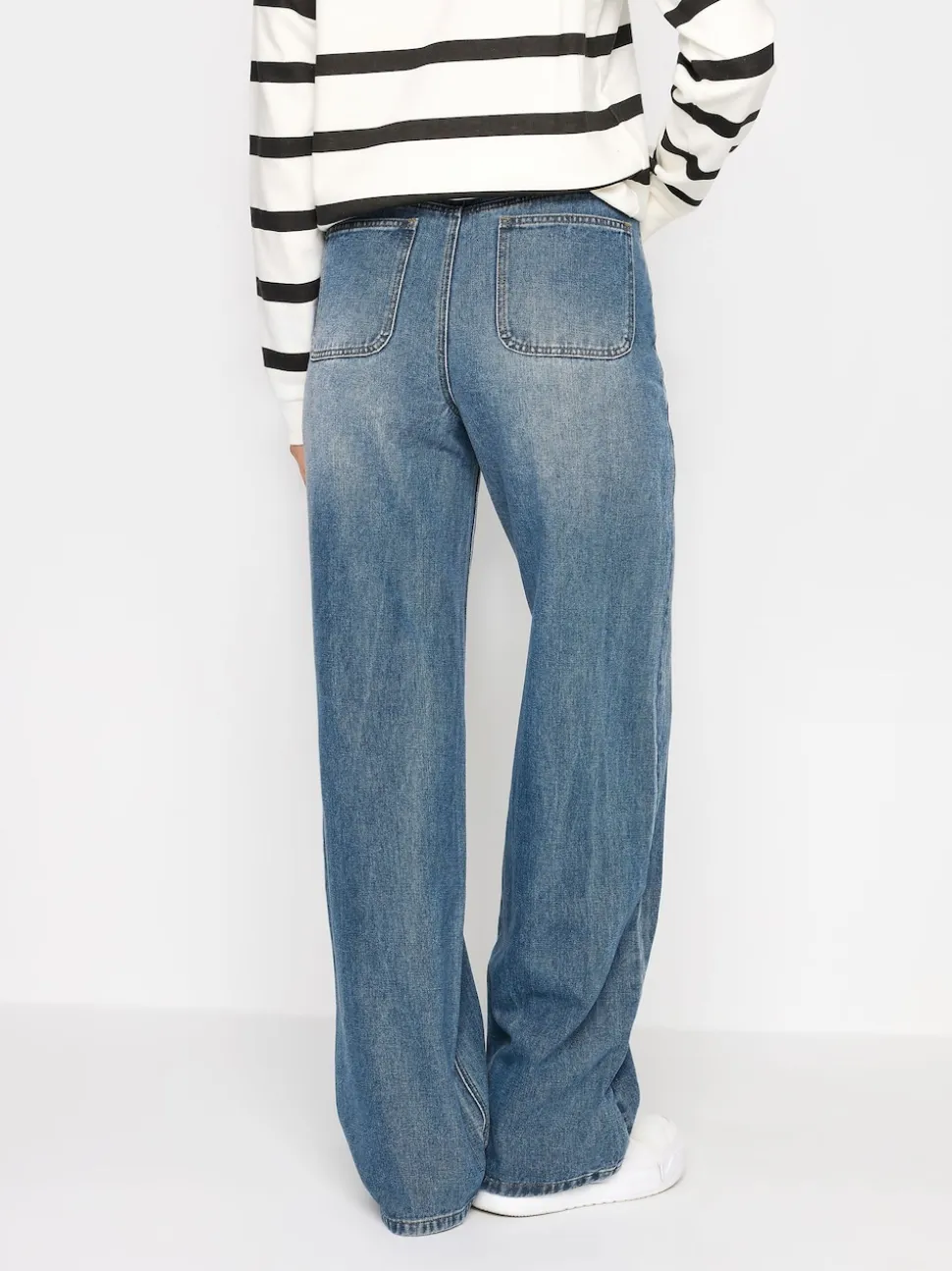 Long Tall Sally Blue Wide Leg 100% Cotton Jeans
