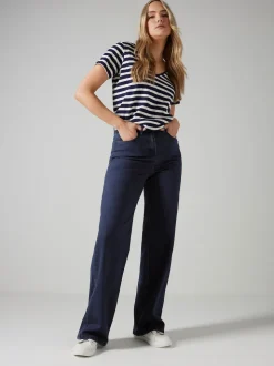 Long Tall Sally Blue Wide Leg Jeans