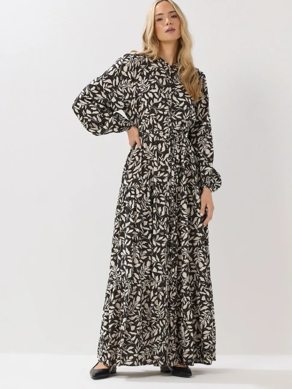 Long Tall Sally Brown Tie Waist Maxi Dress
